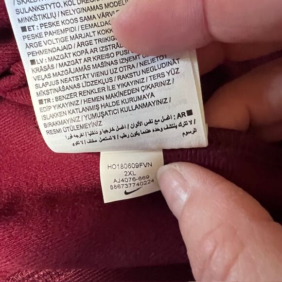 NWT Nike FCB Barcelona Soccer Full Zip Track Jacket Mens XXL Maroon 2018 Graphic - Picture 10 of 10